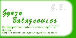 gyozo balazsovics business card